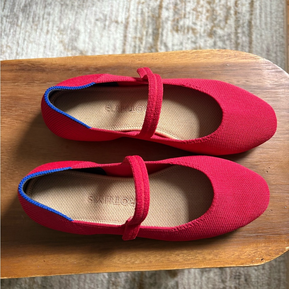 Rothy's Red Mary Jane Shoes